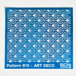Art Deco Pattern Silk Screen for Polymer Clay