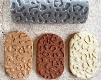 Leopard Polymer Clay Texture Roller | animal print patterns | soap embosser | texture | clay | Polymer Clay Stamps