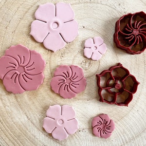 Hawaian Flower Polymer clay shape cutters | Several Sizes