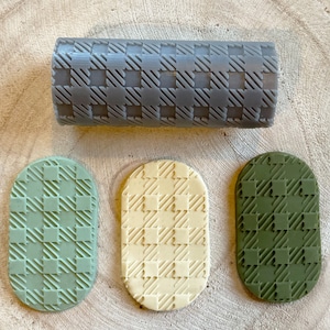 Polymer Clay Texture Roller | Polymer Clay Tools | Checkered Pattern | Vichy Texture | Gingham Pattern