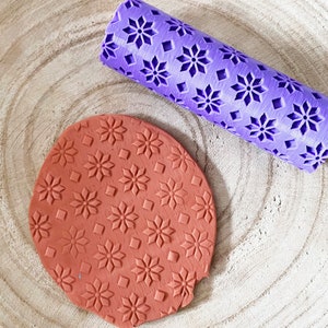 Flakes Polymer Clay Texture Roller | polymer clay patterns | soap embosser | Polymer Clay Stamps