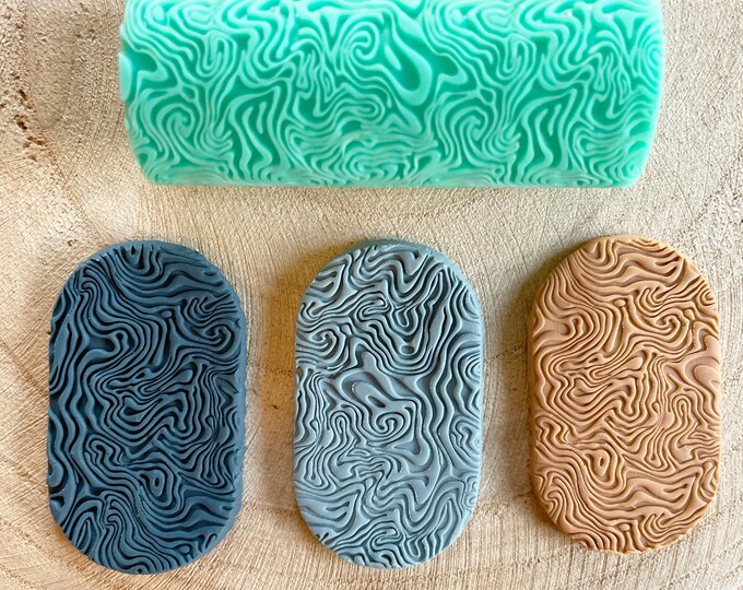 Polymer Clay Wavy Texture Roller | Polymer Clay Patterns | Waves ...