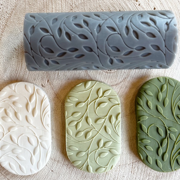 Polymer Clay Vines Texture Roller | polymer clay patterns | Vine texture | Polymer Clay Vines Pattern