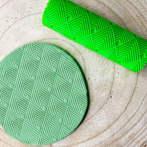 Tiles Polymer Clay Texture Roller | soap embosser | texture | clay | Polymer Clay Stamps