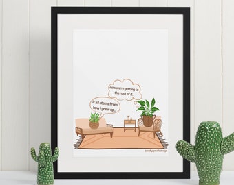 Funny Therapy Office Decor, Plant Therapy, Therapy Office Decor, Digital Download, Therapist Gift, Therapist Office Decor, Counselor Gifts