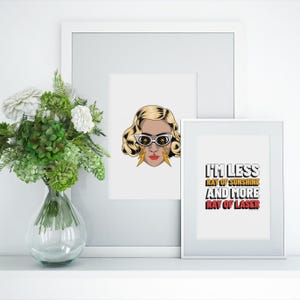 TWO Printable Pop Art Wall Art Designs - Digital Download - Bold Feminist Decor - Strong Women Quote - Instant Download PDF & JPG