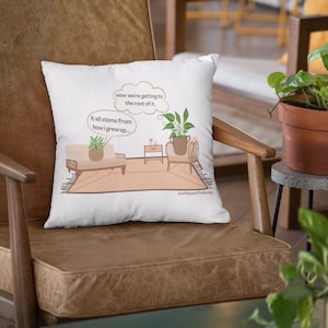 Funda de almohada con plantas medicinales, decoración para oficina de terapia, almohadas para oficina de terapia, regalo para terapeuta, salud mental, decoración de oficina, cojín decorativo, 45 x 45 cm