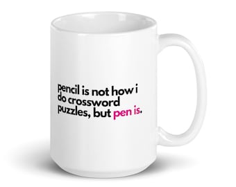 Crossword Puzzle Mug Etsy