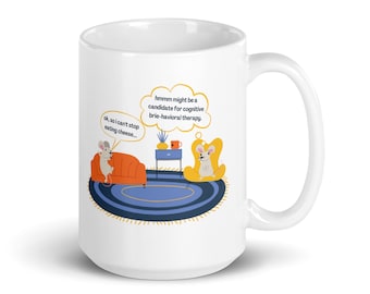 Funny Therapist Mug, Psychiatrist Mug, CBT Therapy Mug, Mental Health Mug, Anxiety Humor,  Funny Therapy Mug, Therapist Gift, Counselor Gift