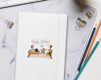 Therapienotitieboekje grappige mummie, grillige geestelijke gezondheidskunst, perfect cadeau voor therapeuten en counselors, schattig hardcover therapiedagboek
