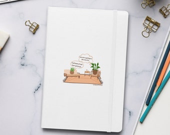 Funny Therapist Notebook, Therapist Gift, Hardcover Notebook, Mental Health, Anxiety Humor, Plant Therapy, Therapy Notebook, Counselor Gift