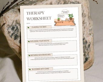 Therapy Worksheet, Digital Printable Work Sheet Download, Mental Health Worksheets, Plant Therapy, Therapist Tools, Journal Prompt