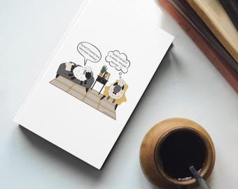 Grappige therapie notebook dagboek, nieuwjaar nieuwe ooi therapie strip, geweldig cadeau-idee therapeut, notitieboek therapeut, geestelijke gezondheid humor