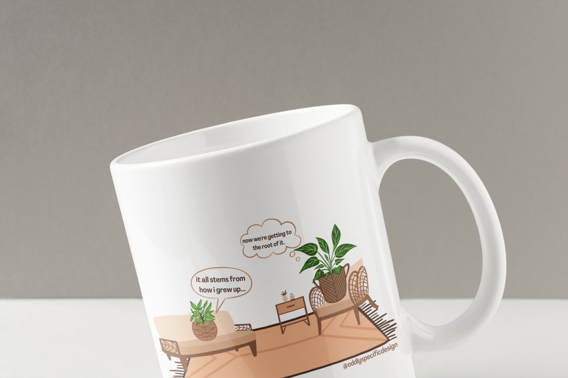 Funny Plant Mug Plant Therapy Mug Mental Health Humor Etsy