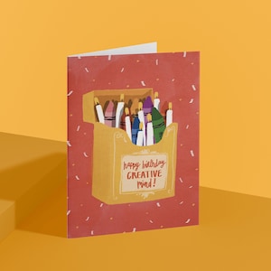 Carte anniversaire, personne créative