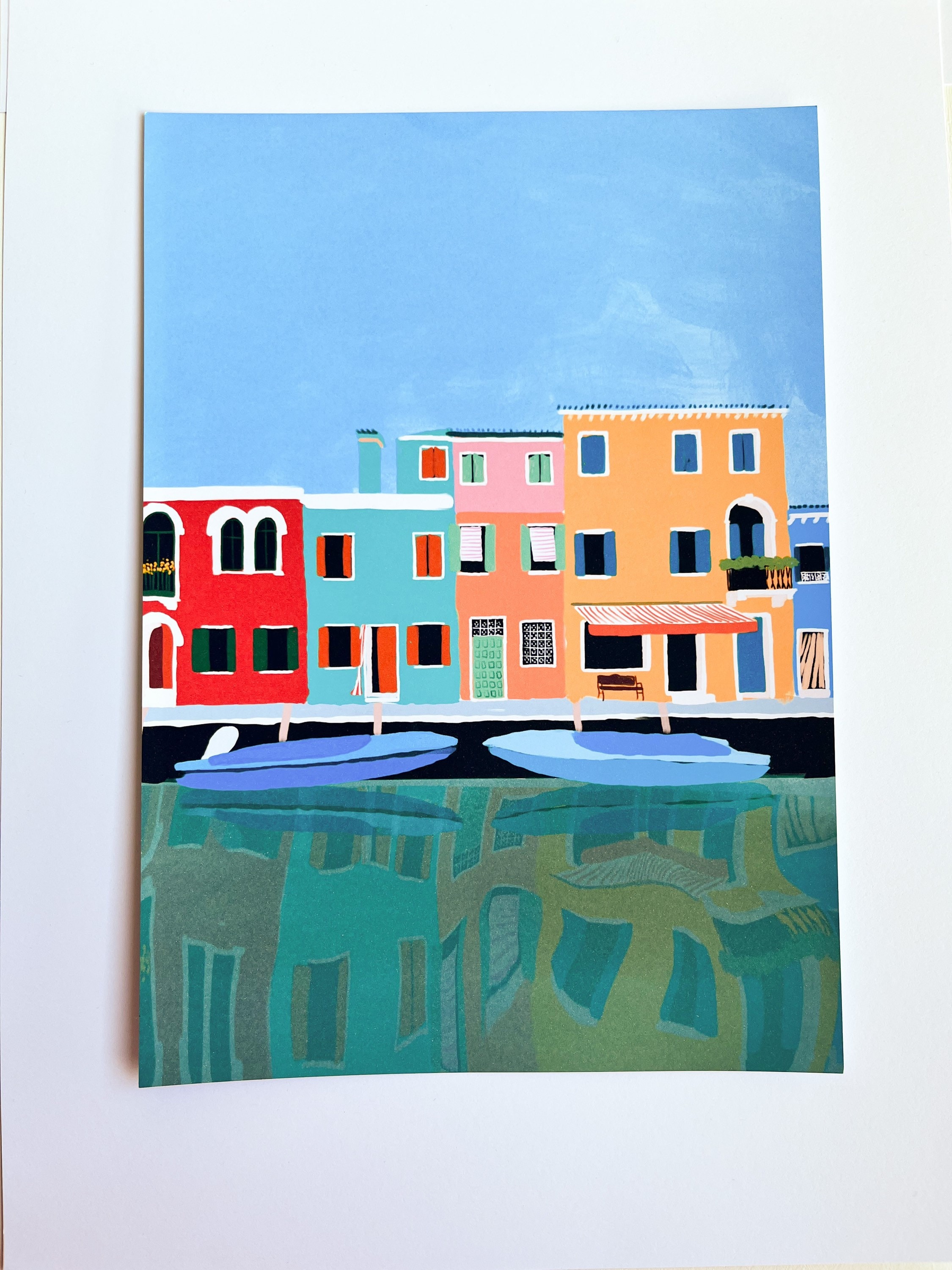Burano/Poster, Illustration, Decoration, Mural, Italia, Landscape