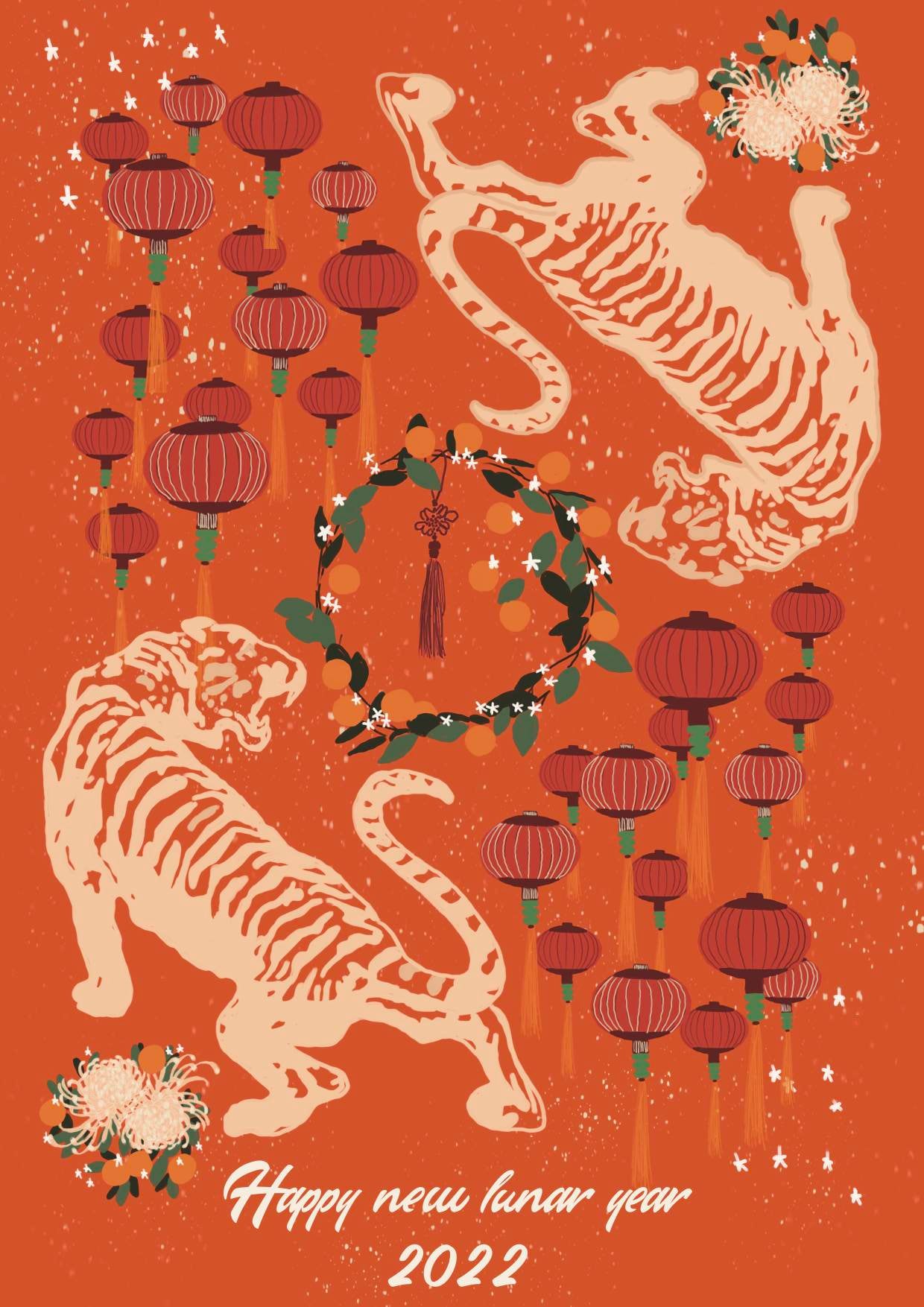 Happy New Year // Chinese New Year, Poster, Nouvel An, 2022
