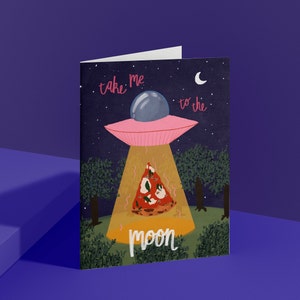 Emmène moi sur la lune - carte de Saint Valentin