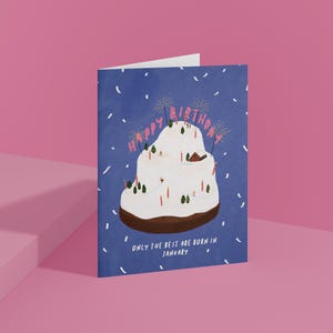 Carte d’anniversaire du mois de janvier