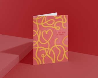 I love you al dente, Valentine's Day card