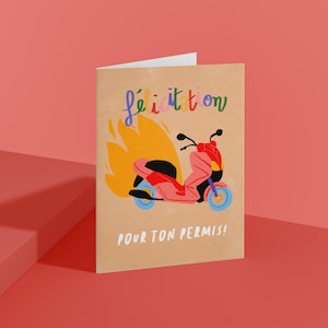 Félicitation pour ton permis moto, carte postale