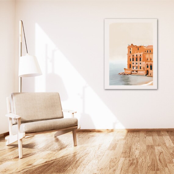 イタリア(ナポリ)のポスター ナポリ イタリア 旅行ポスター: ヴェスヴィオ山、カンパニアの壁アート