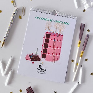 Illustrated birthday calendar