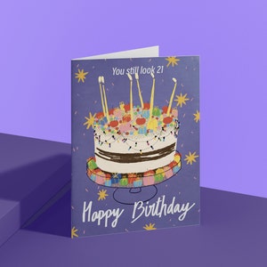 Carte d'anniversaire, tu fais encore 21 ans