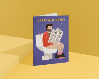 Happy new home card, new apartment, housewarming gift