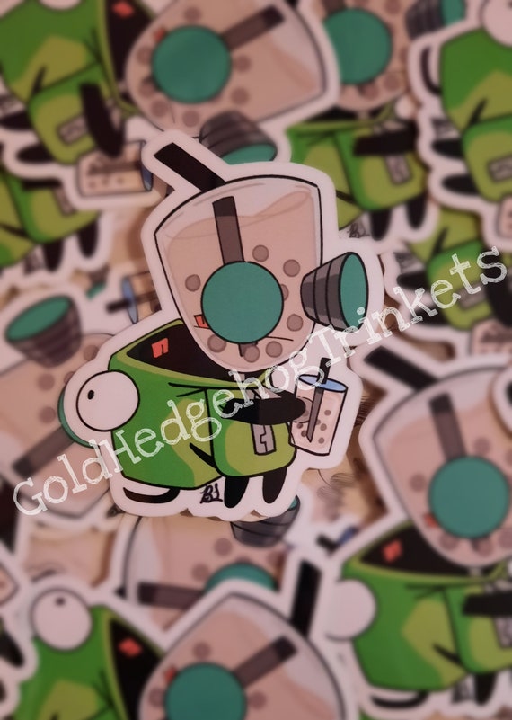 Bubble Tea GIR Sticker/waterproof Vinyl Sticker/invader Zim - Etsy
