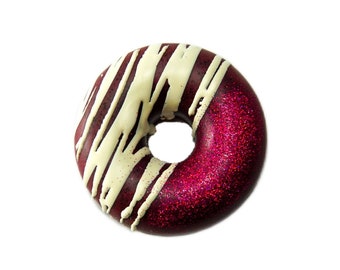 Red Velvet Donut Soap, doughnut, dessert food soap,  novelty , party favors, Sprinkles, glitter, bath, Valentine's Day, Galentines, Birthday