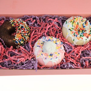 Sprinkled Donut Soap Trio Gift Set: Vegan Novelty Soap
