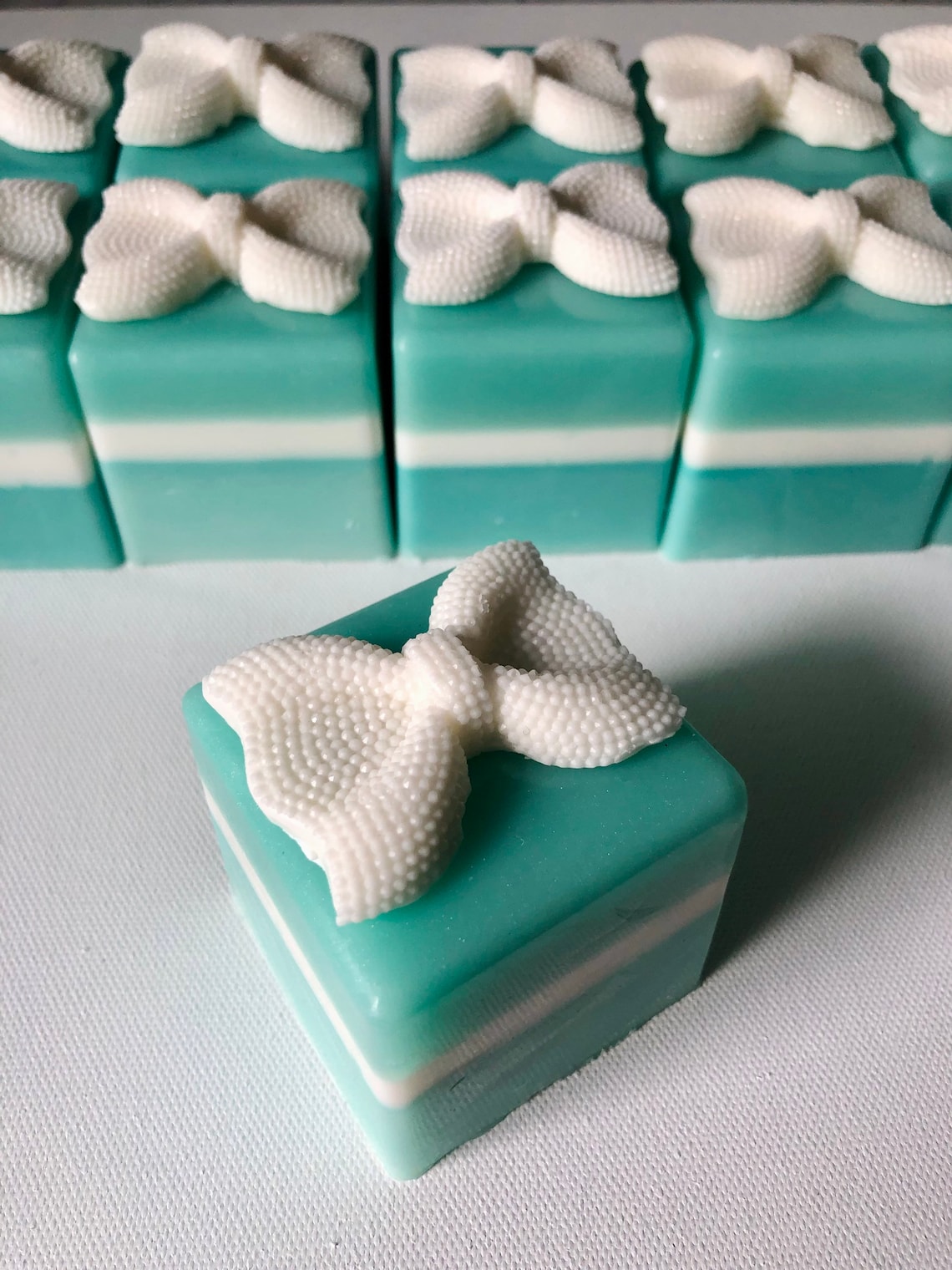 Soap Gift Box/ Teal Gift Box/ Breakfast At Tiffany Soap/ Soap image 1