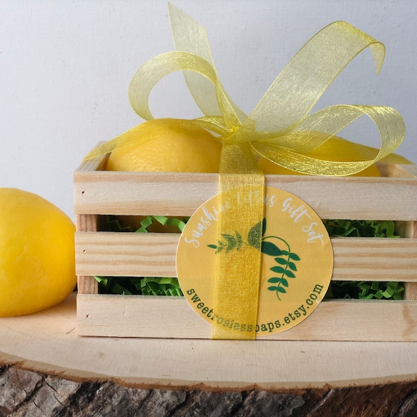 Sunshine Citrus Lemon Soap Gift Set/ Lemon soap/ citrus soap/ soap gift set/ Italian lemon soap/ Foodie Soap/ Mother’s Day Gifts/ fruit soap