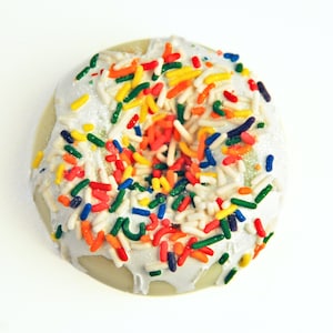 Vanilla Donut Soap: Vegan Sprinkled Dessert Soap, Party Favor