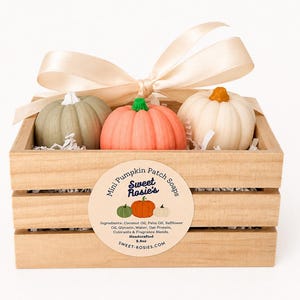 Set de regalo de jabón con aroma a calabaza / Jabón de calabaza de otoño / Regalo para anfitriona / Regalo de Acción de Gracias / Jabón de especias de calabaza / Bodas de otoño / Regalos de cumpleaños