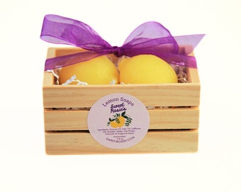Sunshine Citrus Lemon Soap Gift Set/ Lemon/ citrus/ soap gift set/ Italian lemon soap/ Foodie/ Summer Gifts/ Yellow/ Birthday/ Mother&#39;s Day