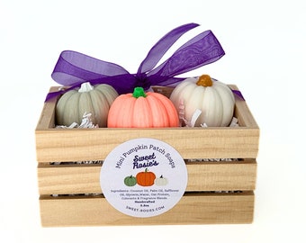 Mini Pumpkin Patch Soaps /Fall Soap/Pumpkin Soap/ Pumpkin Spice/ Fall Gifts/ Halloween/ Thanksgiving Gifts/Hostess Gifts/ Soap Party Favors/