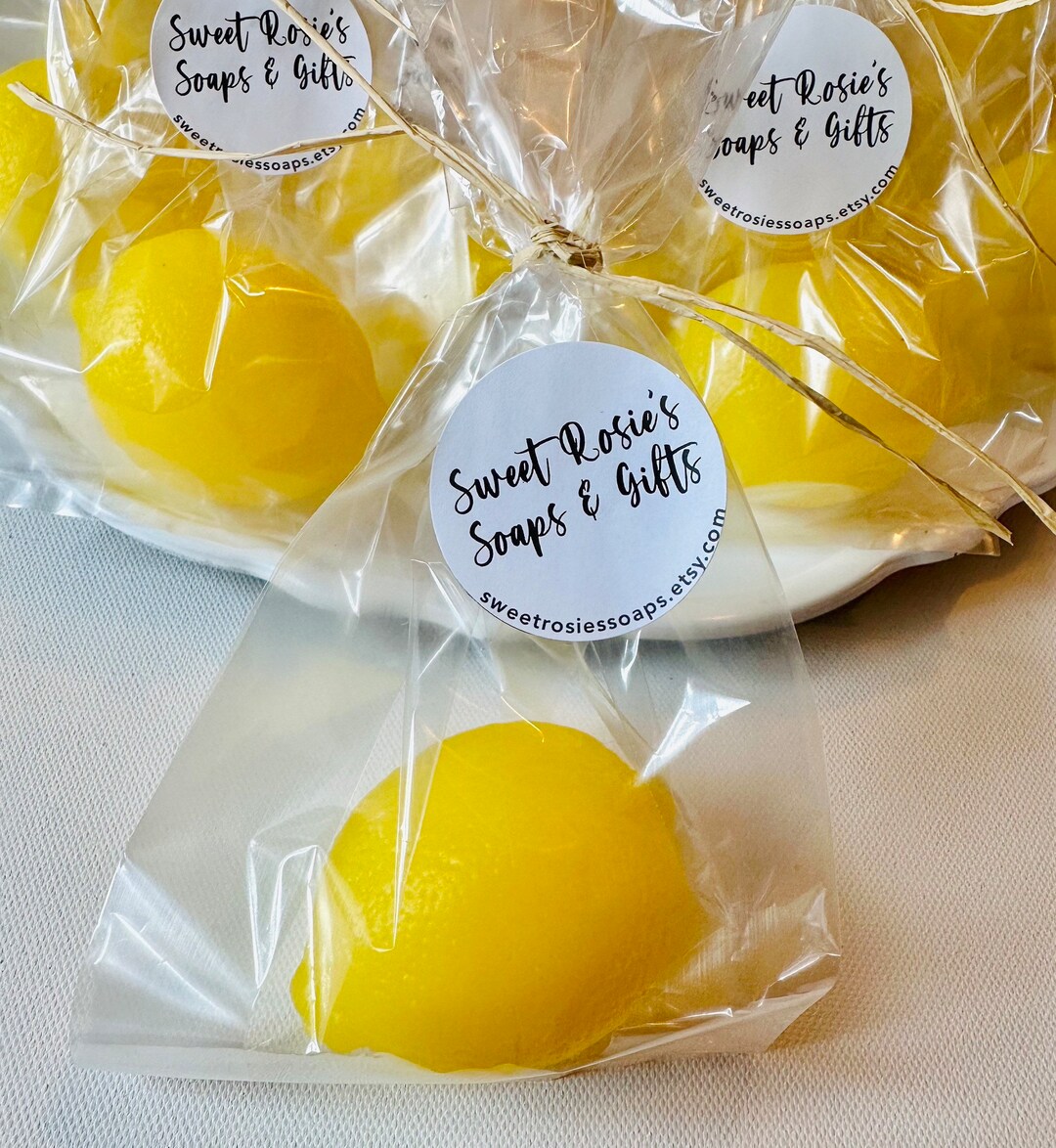 Lemon Soap/ Lemon Party Favors/ Fruit Soap/ Bridal Shower Favors/ Soap