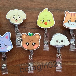 Kpop Ateez Bias Inspired Acrylic Retractable ID Badge Reel Holder