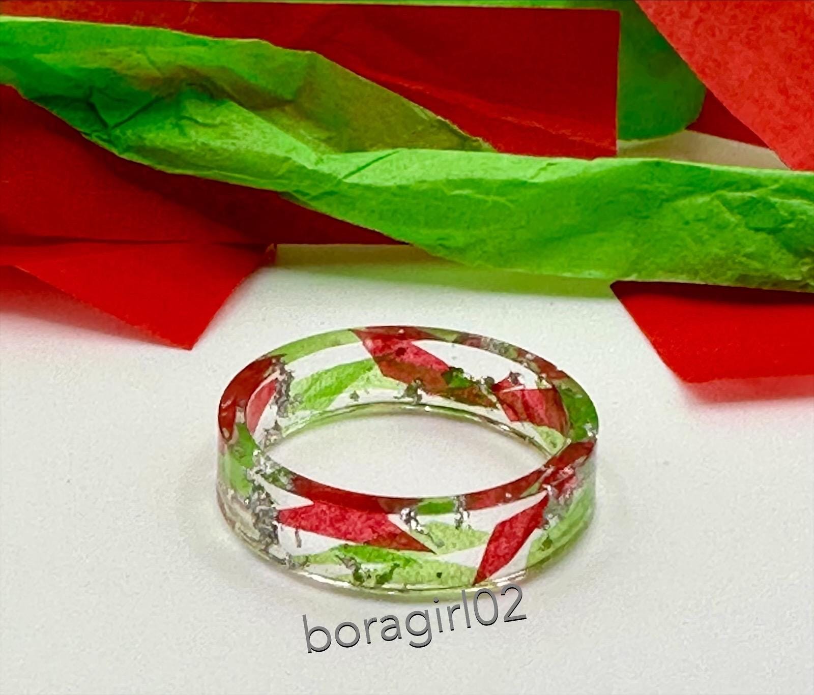Stray Kids Concert Confetti Resin Ring in Red, Green or Combination