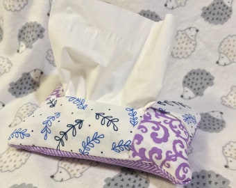 Blue and Purple Pocket-Sized Tissue Case