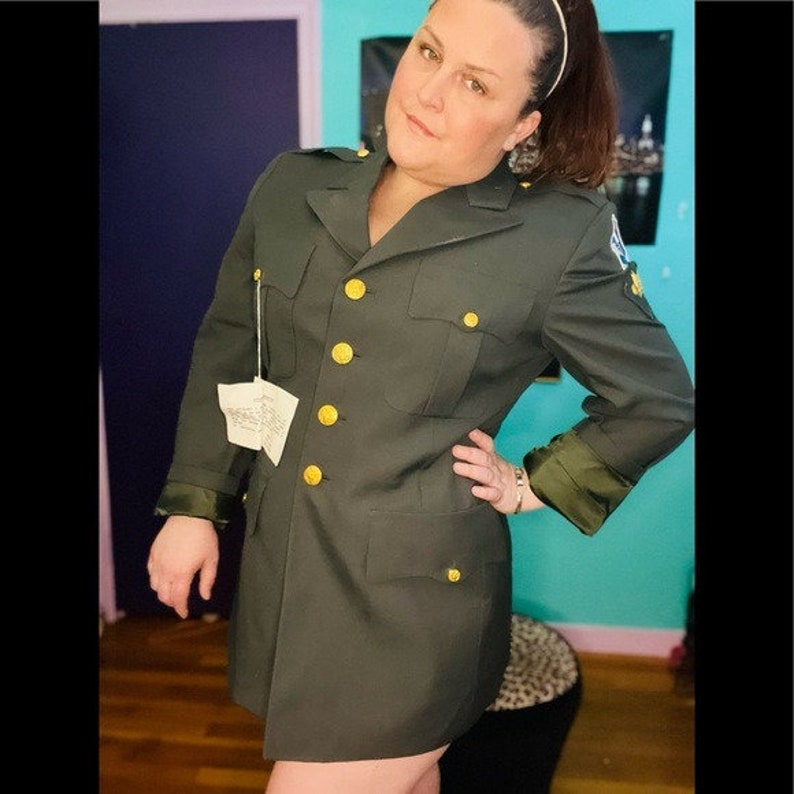 Vintage Army Uniform Jacket Mens Size 42R Etsy