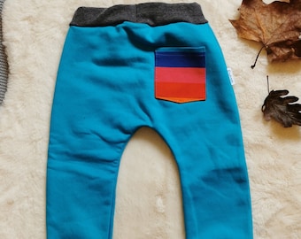 Rainbow Pocket Joggers | Warm Harem Joggers | Boys Harem Joggers | Girls Jogger Bottoms | Babies Harem Pants | Colourful Kids Clothes