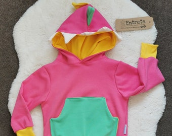 Sudadera rosa con estampado de dinosaurios / Sudadera con estampado de dinosaurios para niñas / Jersey de dinosaurios para bebés / Top colorido de dinosaurios / Top divertido para niñas / Suéter de dinosaurios