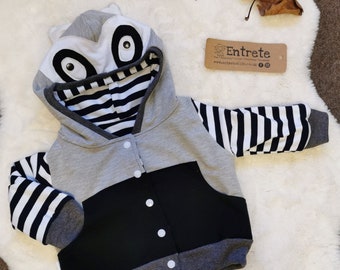 Fun Raccoon Hoodie | Kids Reversible Hoodie | Babies Animal Top | Jumper | Hooded Sweatshirt | Cardigan | Fun Animal Clothing | Unisex Top