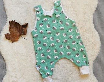 Kids Penguins Romper | Mint Penguin Romper | Fun Baby Romper |  Fun Overalls | Organic Dungarees | Comfy Romper | Organic Kids Romper