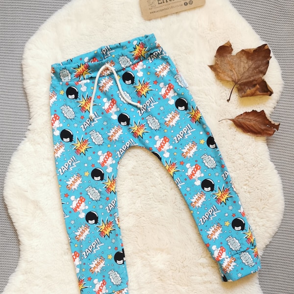 Fun Boys Joggers | Unisex Harem Joggers | Kids Harem Joggers | Babies Trousers | Boys Harem Pants | Turquoise Harem Jogger | Colourful Pants