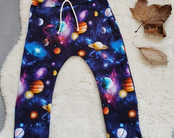 Planet and space harem pants