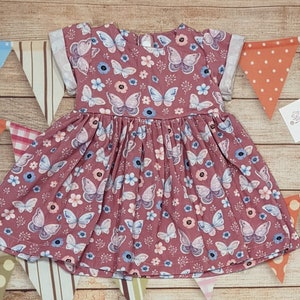Girls Butterfly Dress | Organic Butterfly Dress | Adorable Girls Dress | Fun Kids Dress | Babies Butterfly Dress | Pink Butterfly Dress